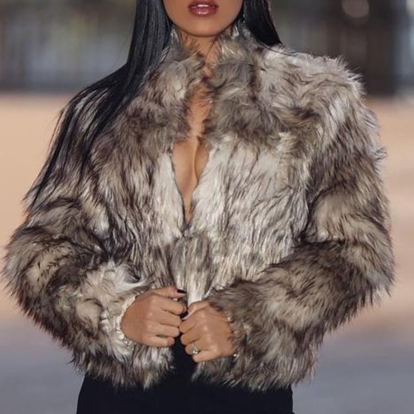 Fashion Nova Jackets Coats New Faux Fur Coat Natural Sm - Main Image
